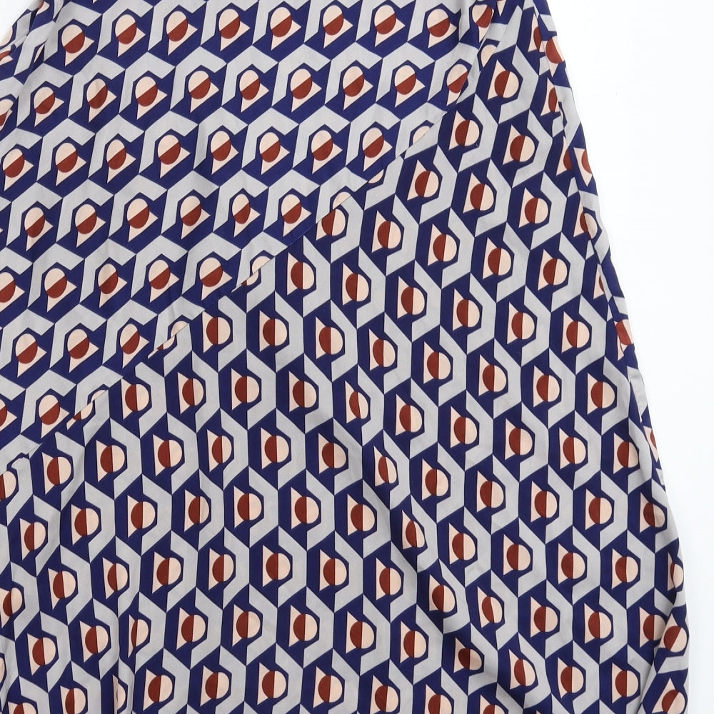 Zara Womens Multicoloured Geometric  Maxi Skirt Size S