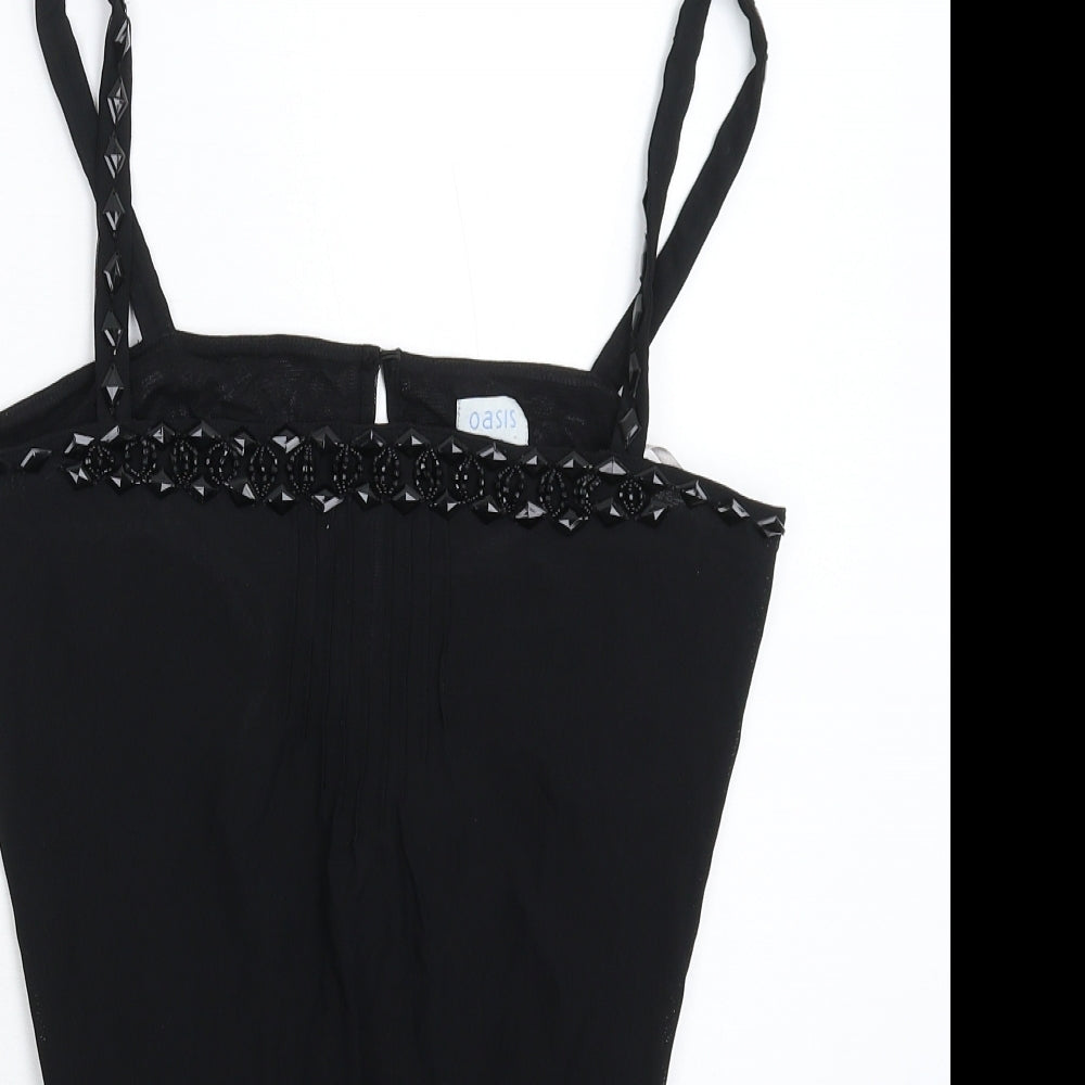 Oasis Womens Black   Basic Tank Size 14