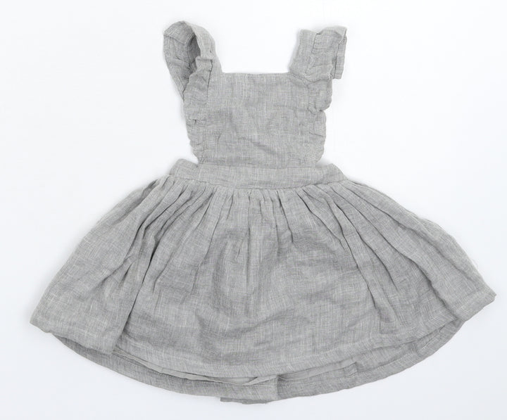 Matalan Girls Grey   Fit & Flare  Size 6-9 Months