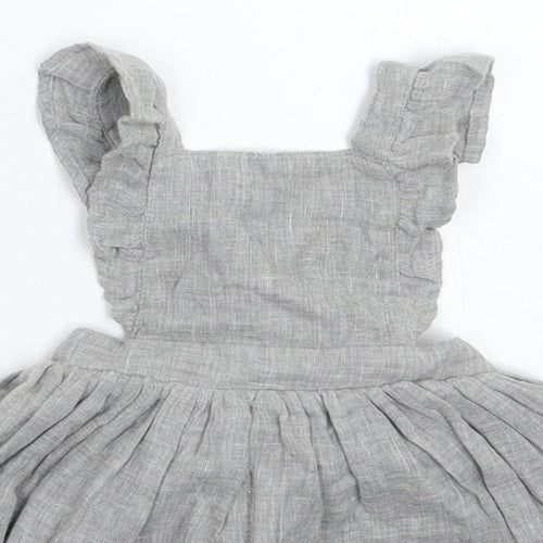 Matalan Girls Grey   Fit & Flare  Size 6-9 Months