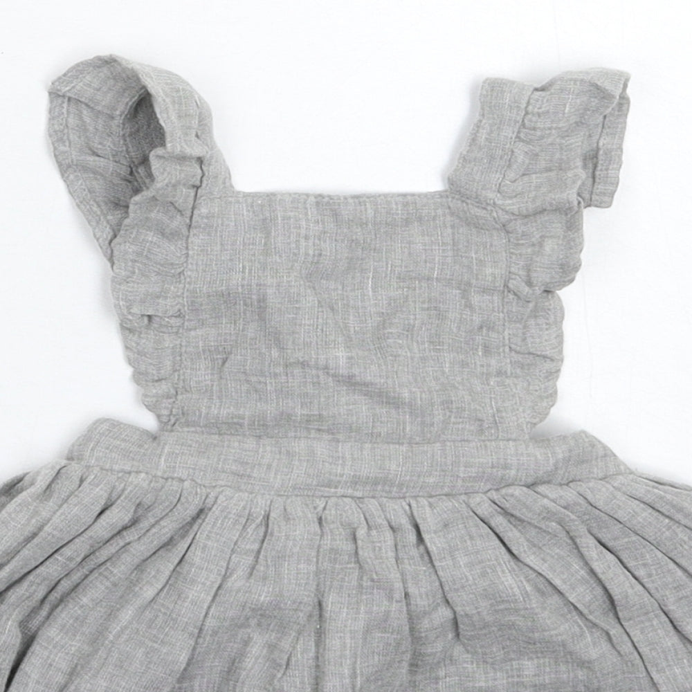 Matalan Girls Grey   Fit & Flare  Size 6-9 Months