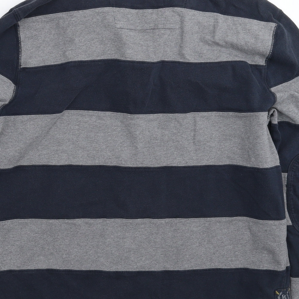 George Mens Multicoloured Striped   Polo Size L