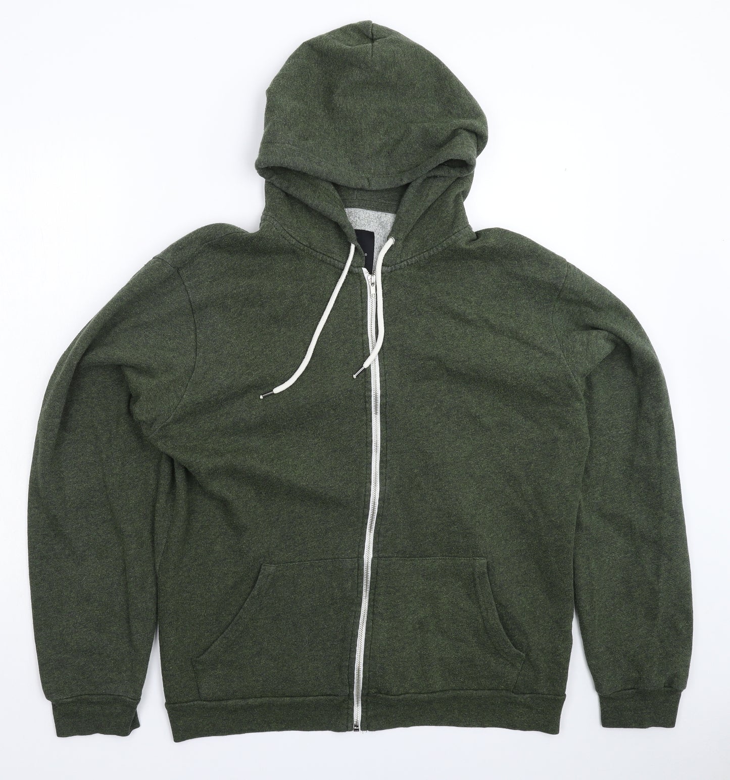 Cedar Wood State Mens Green   Full Zip Hoodie Size L