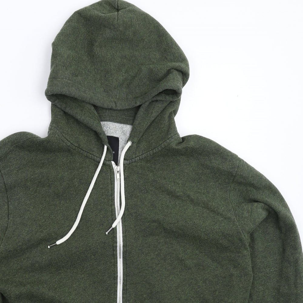 Cedar Wood State Mens Green   Full Zip Hoodie Size L