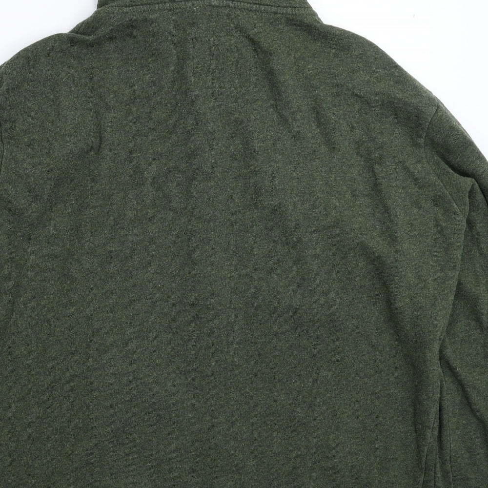 Cedar Wood State Mens Green   Full Zip Hoodie Size L