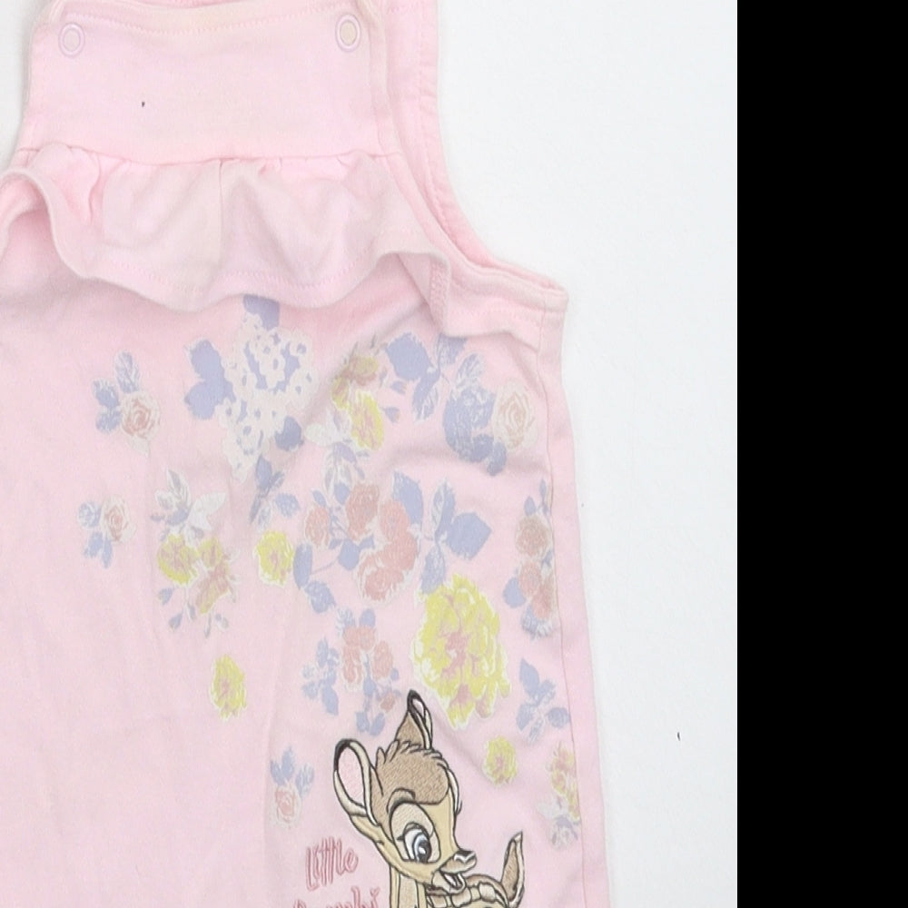 Disney Girls Pink   Babygrow One-Piece Size 6-9 Months