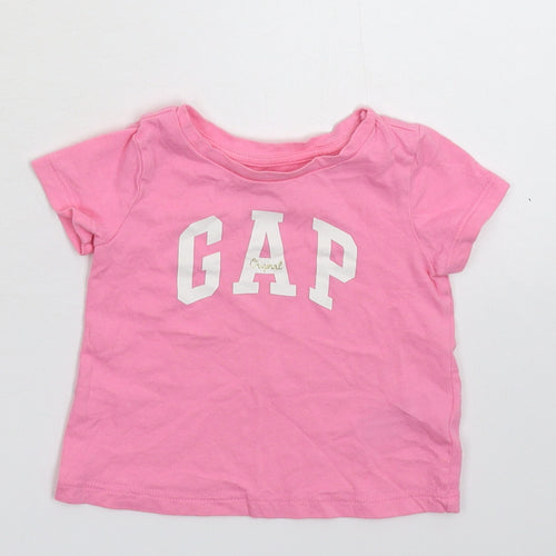 Gap Girls Pink   Basic T-Shirt Size 9-12 Months