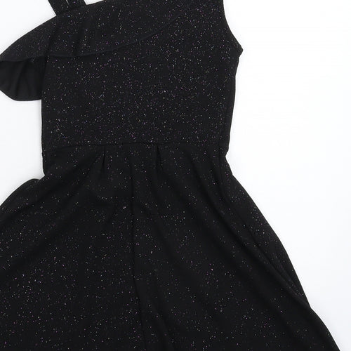Preworn Girls Black   Fit & Flare  Size 9 Years