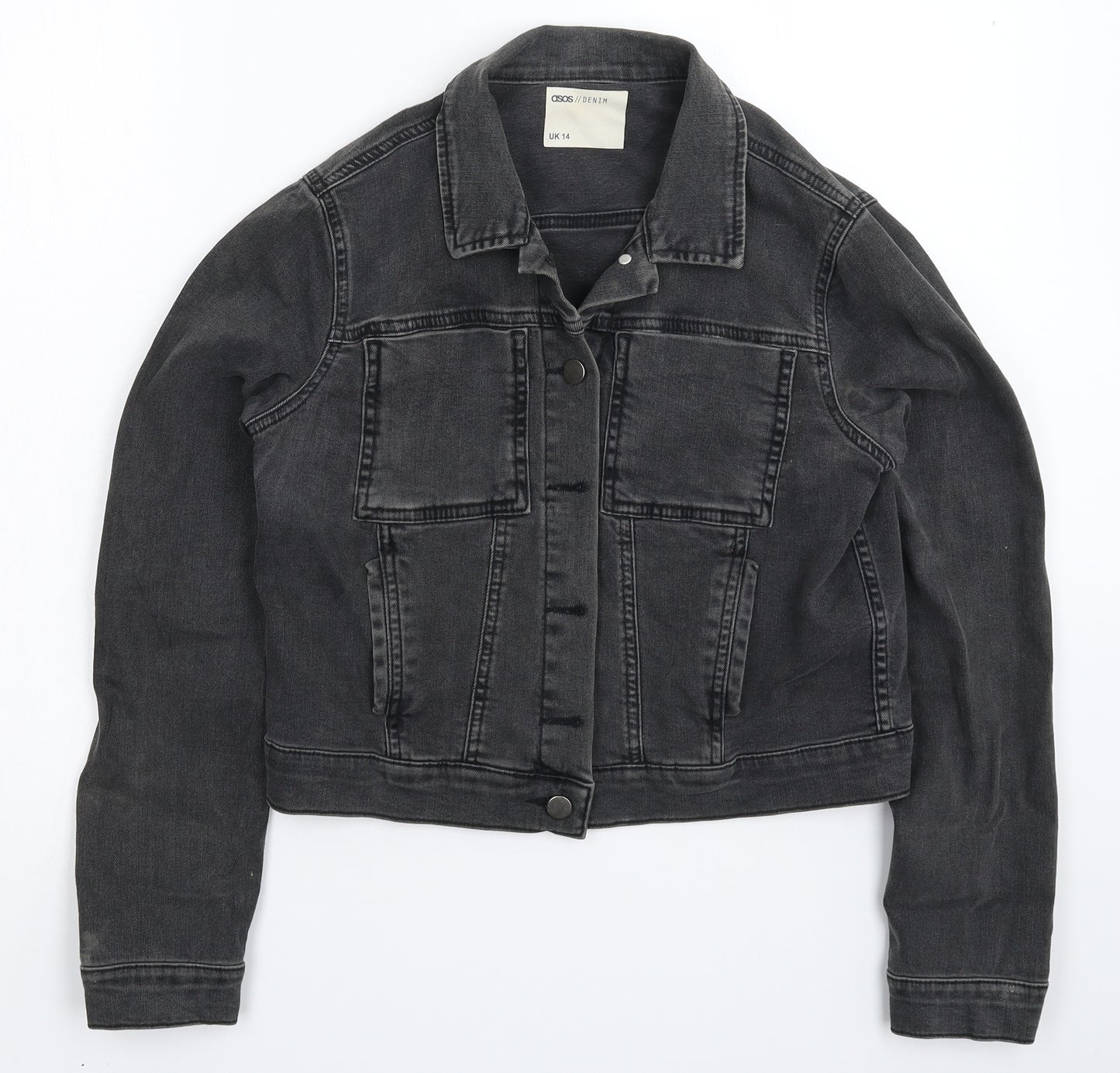ASOS Womens Grey  Denim Jacket  Size 14