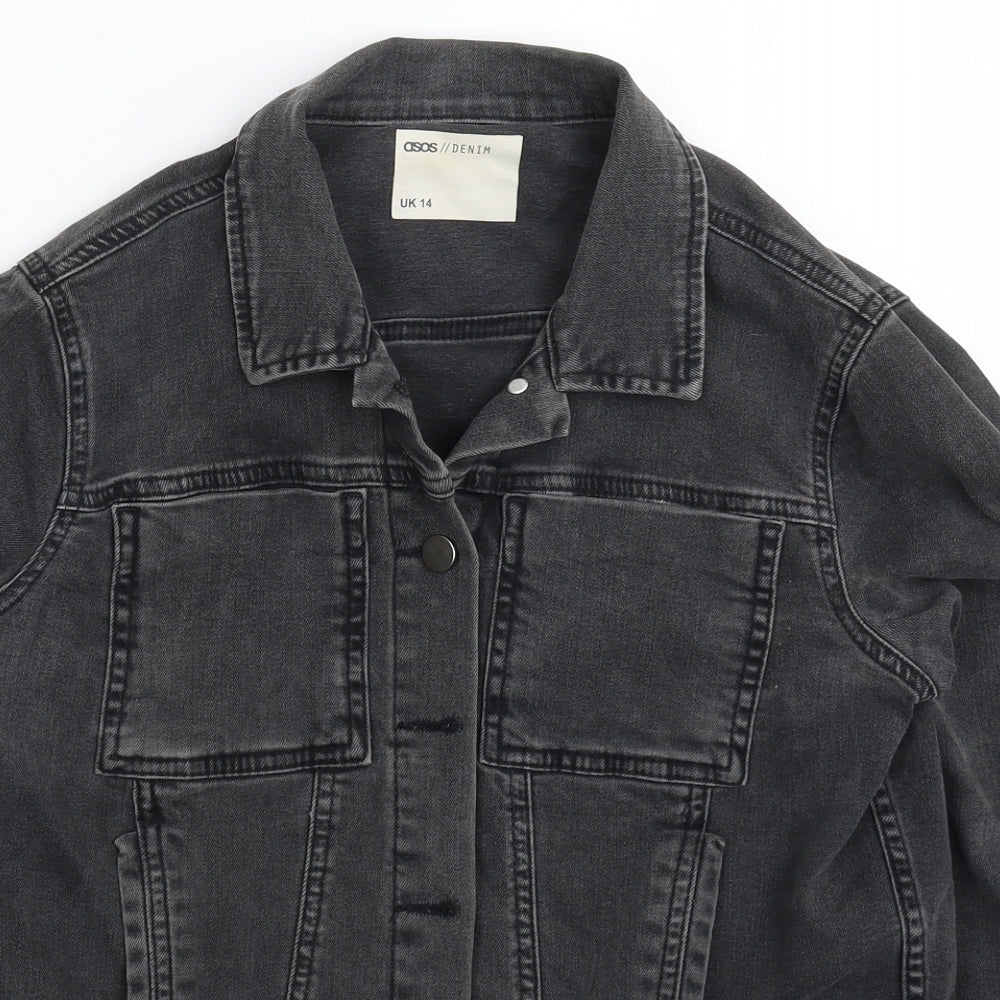 ASOS Womens Grey  Denim Jacket  Size 14