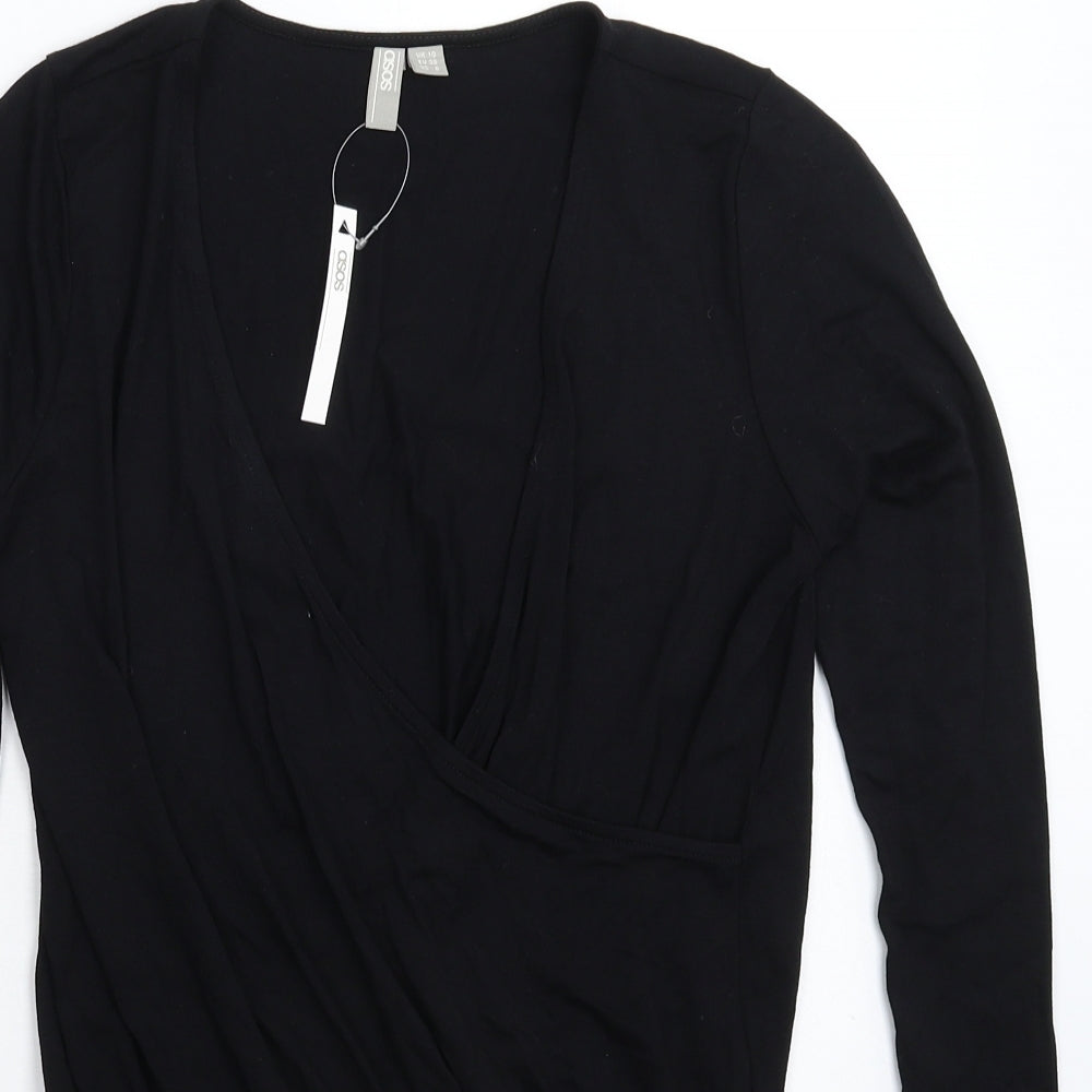 ASOS Womens Black   Bodysuit One-Piece Size 10