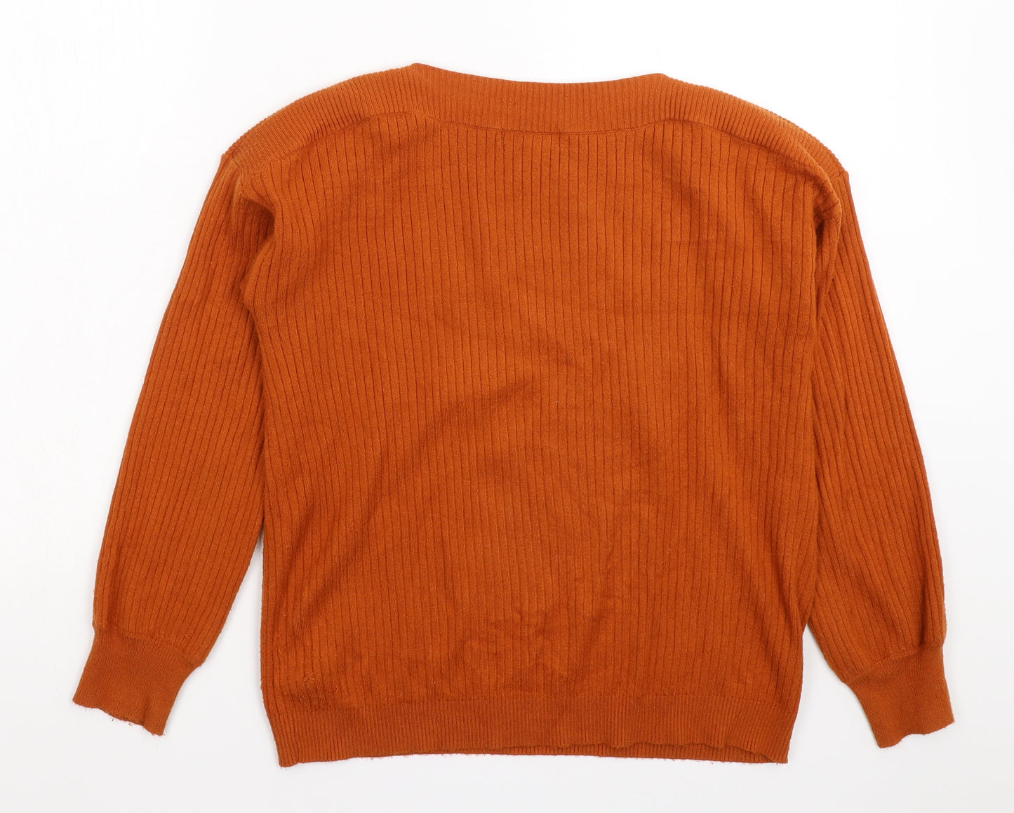 F&F Womens Brown  Knit Pullover Jumper Size 8