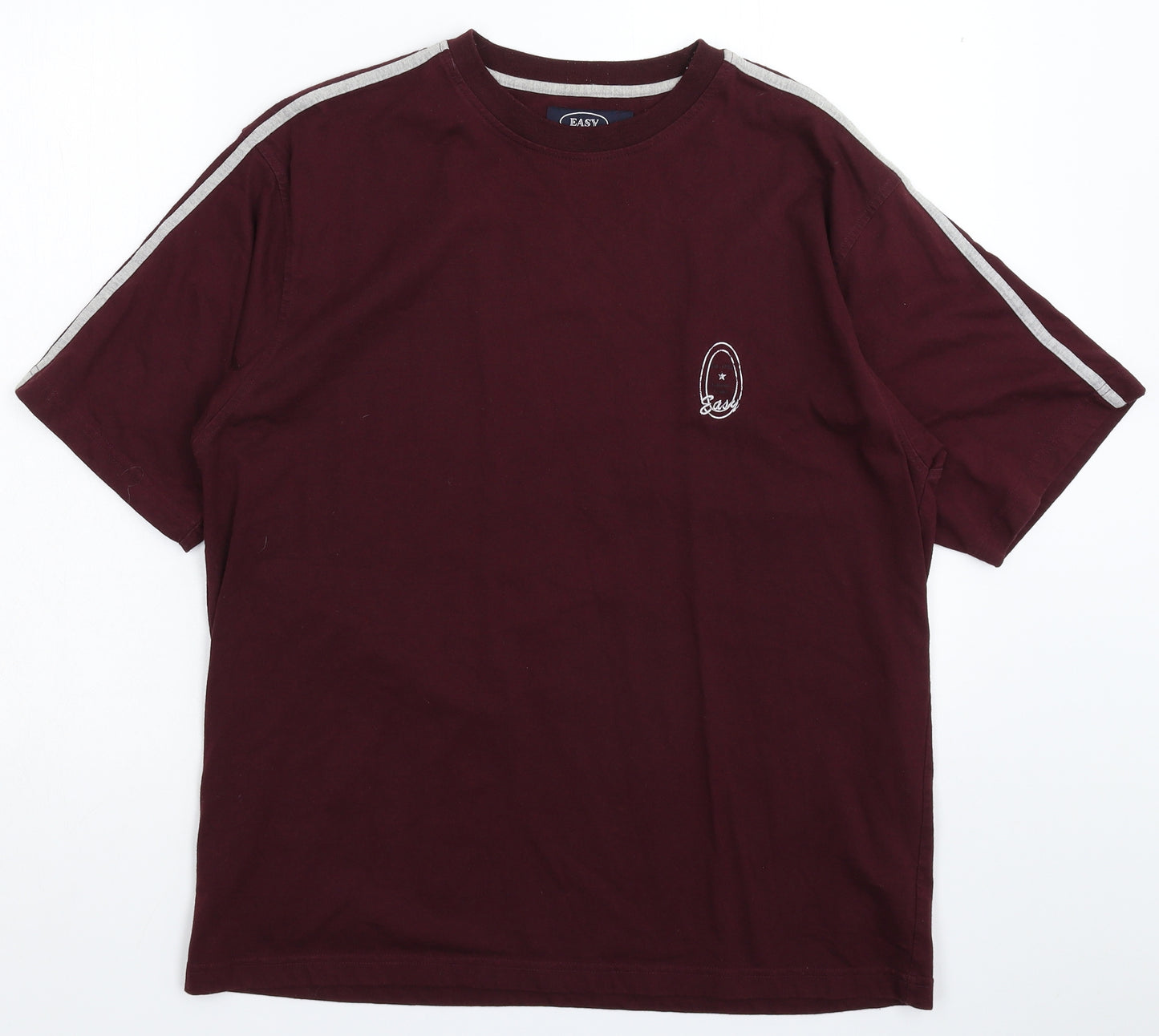 Easy Mens Brown    T-Shirt Size L