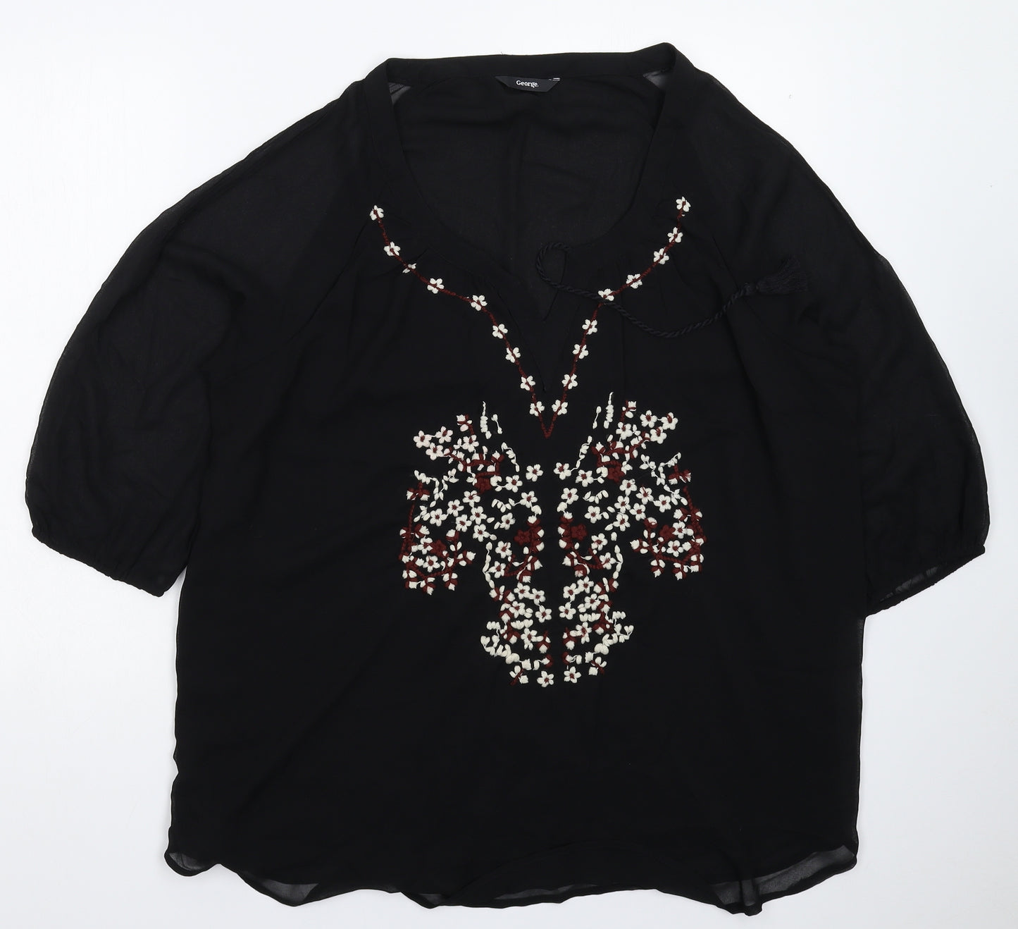 George Womens Black   Basic Blouse Size 20