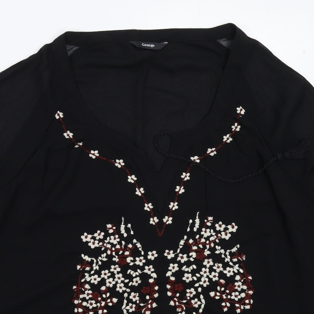 George Womens Black   Basic Blouse Size 20