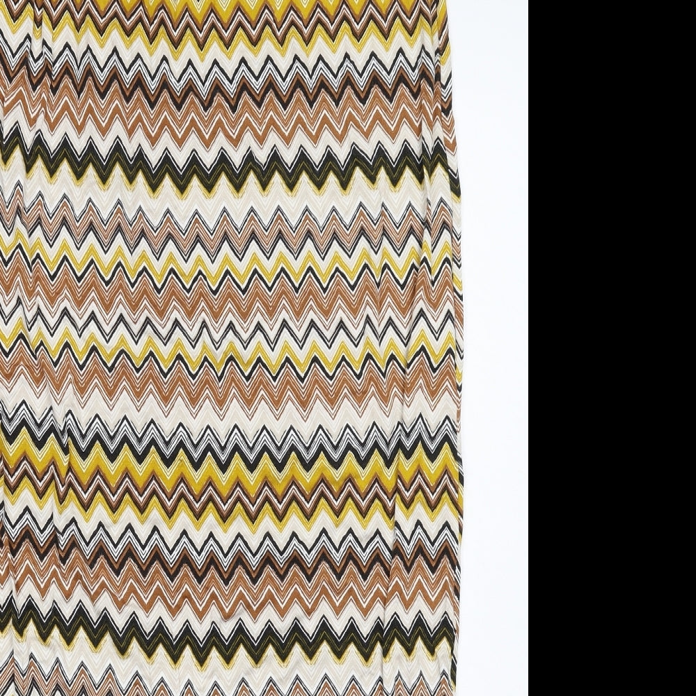 Dorothy Perkins Womens Multicoloured Geometric  Maxi Skirt Size 18
