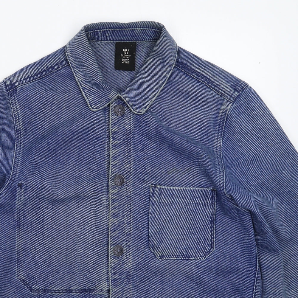 H&M Mens Blue  Denim Jacket  Size S