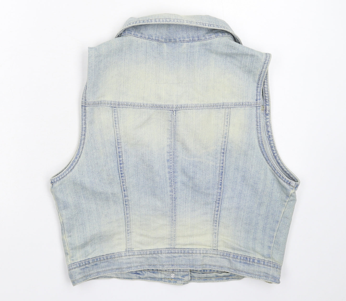 New Look Womens Blue  Denim Gilet Jacket Size 14