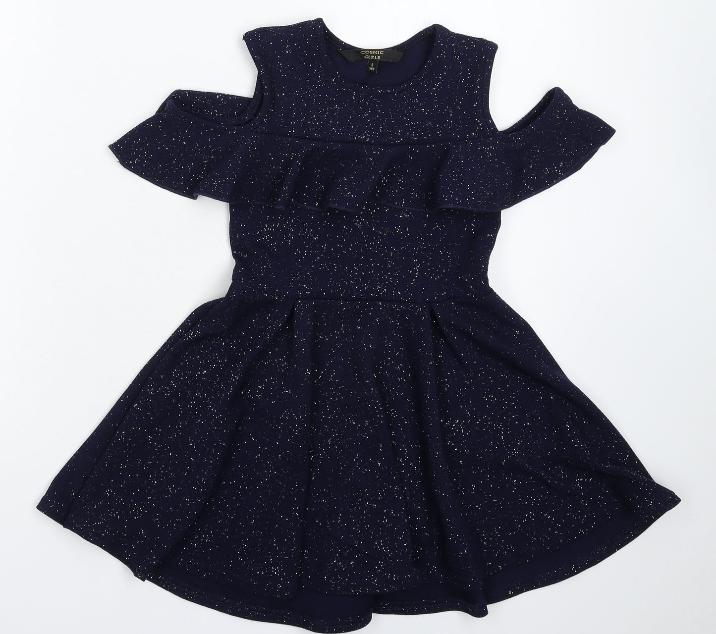 Cosmic Girls Blue   Fit & Flare  Size 8 Years
