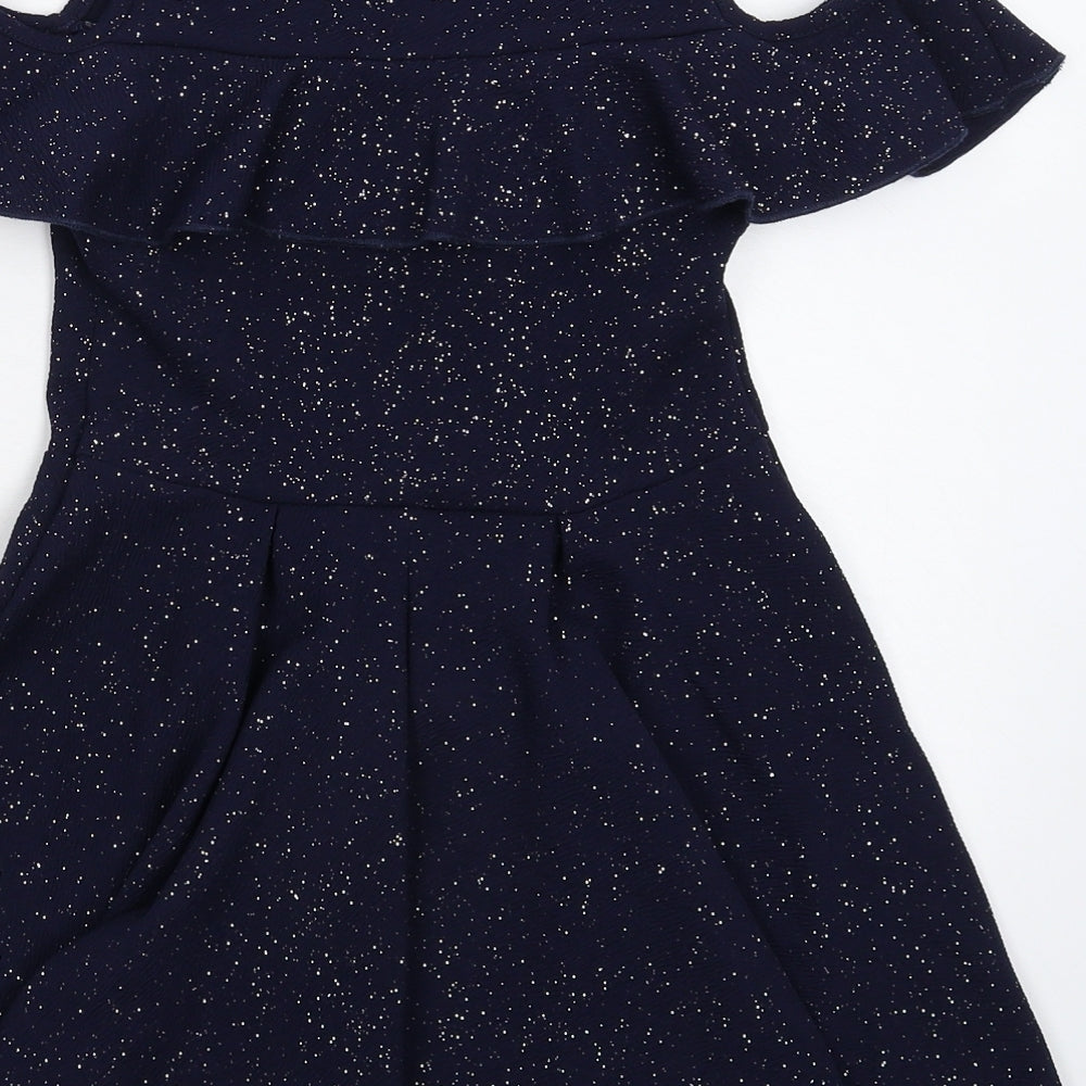 Cosmic Girls Blue   Fit & Flare  Size 8 Years