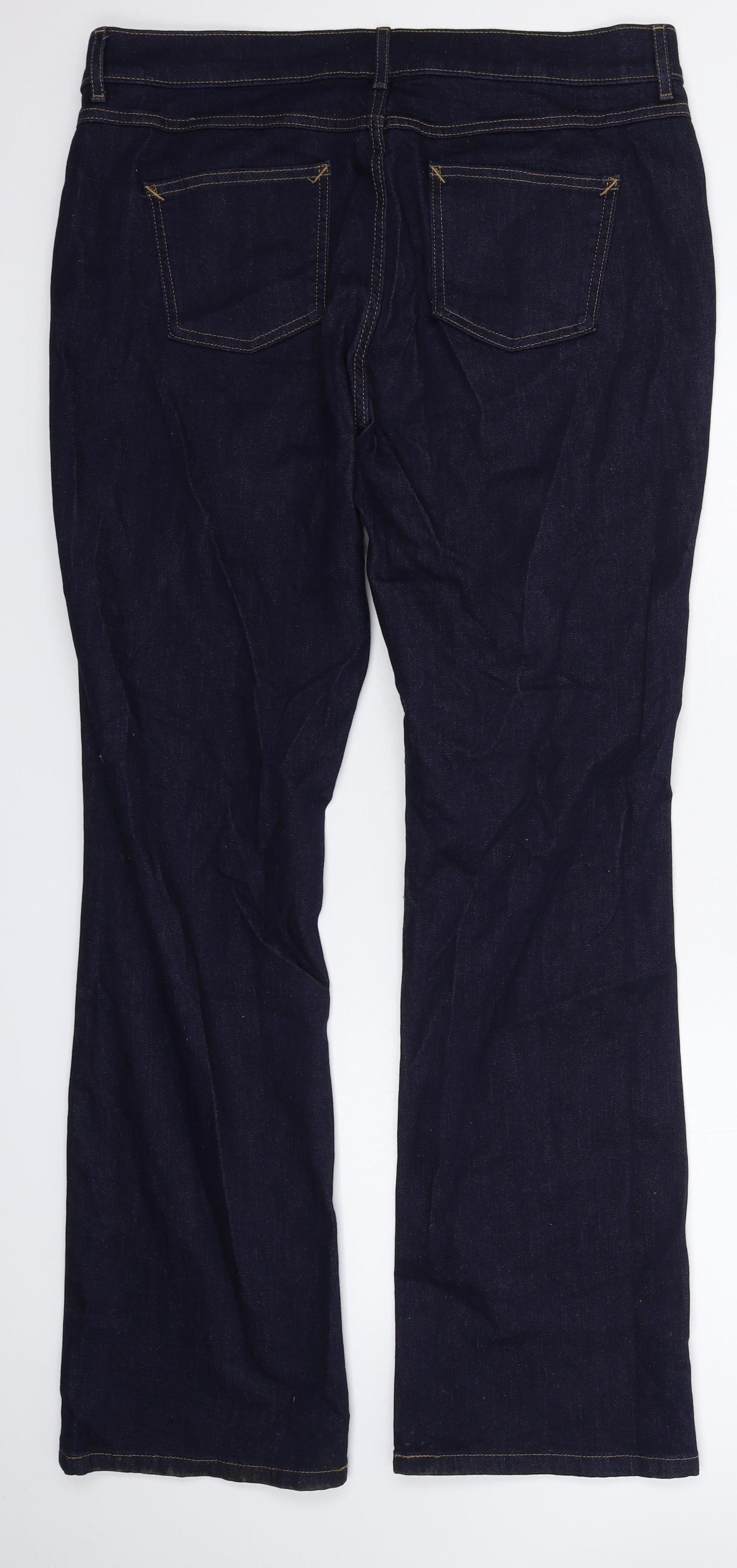Marks and Spencer Womens Blue  Denim Bootcut Jeans Size 16 L32 in
