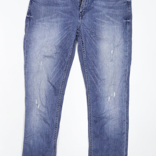H&M Womens Blue  Denim Skinny Jeans Size 33 in L27 in