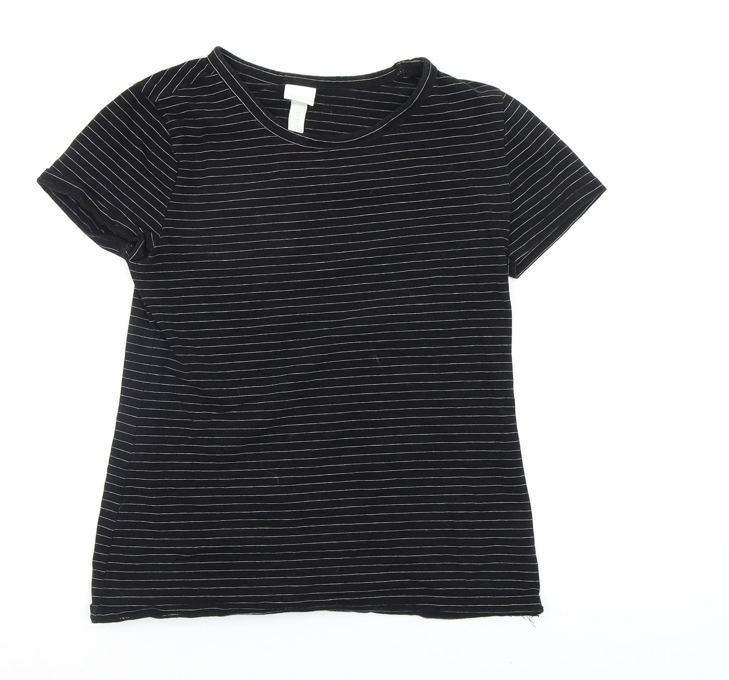 H&M Womens Multicoloured Striped  Basic T-Shirt Size M