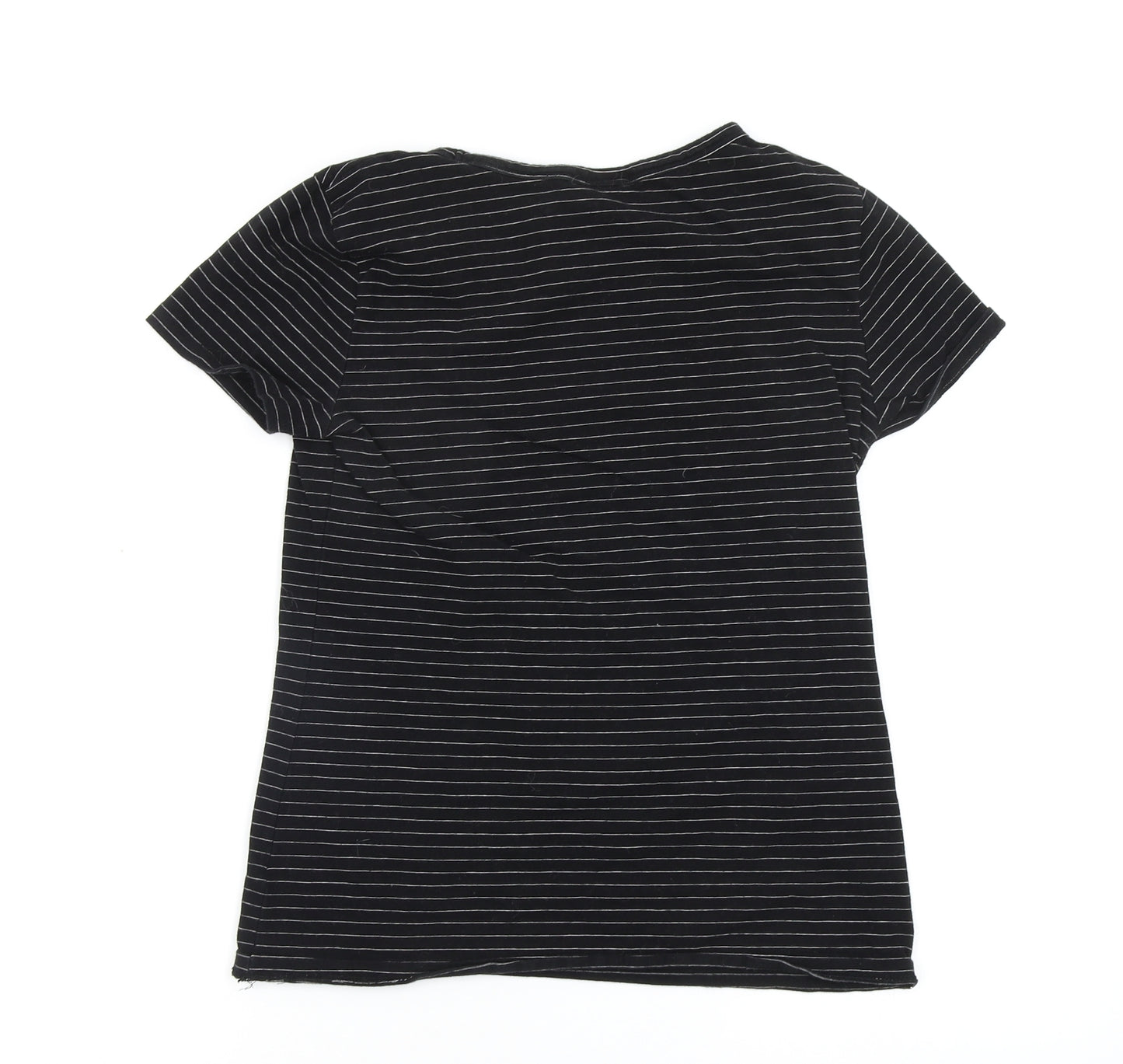 H&M Womens Multicoloured Striped  Basic T-Shirt Size M