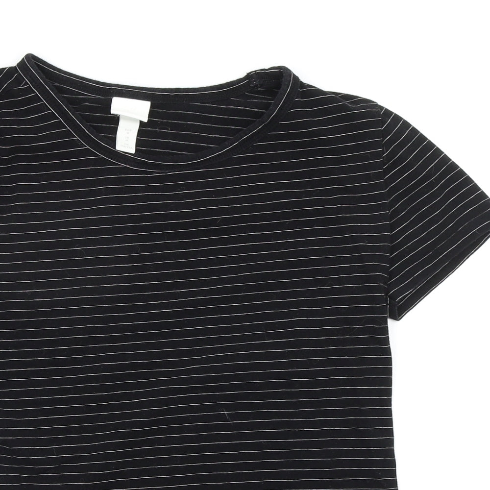 H&M Womens Multicoloured Striped  Basic T-Shirt Size M