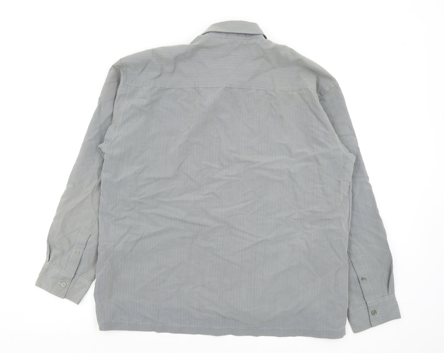 whispering Mens Grey    Button-Up Size L