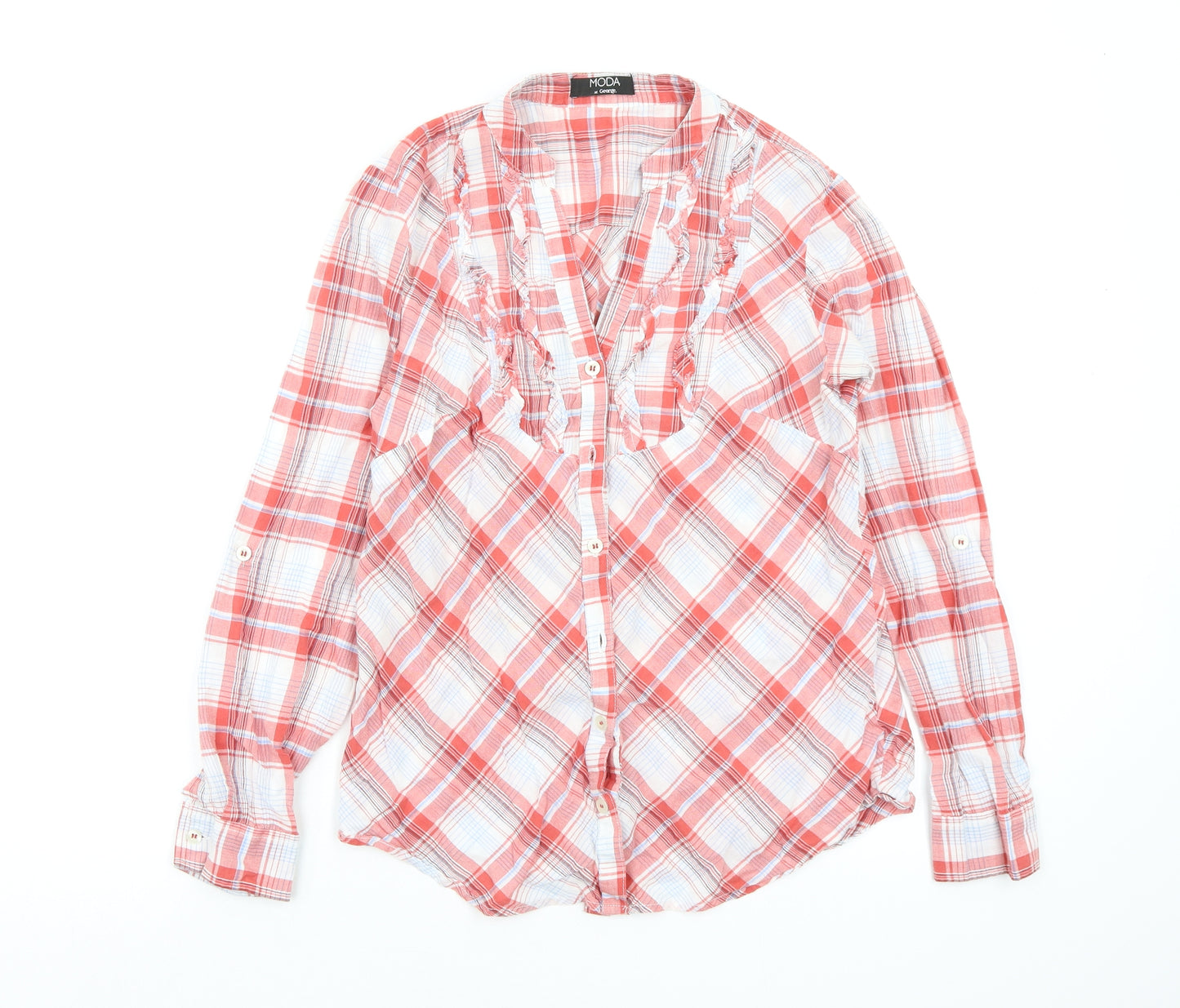 Asda George Womens Multicoloured Check  Basic Button-Up Size 12