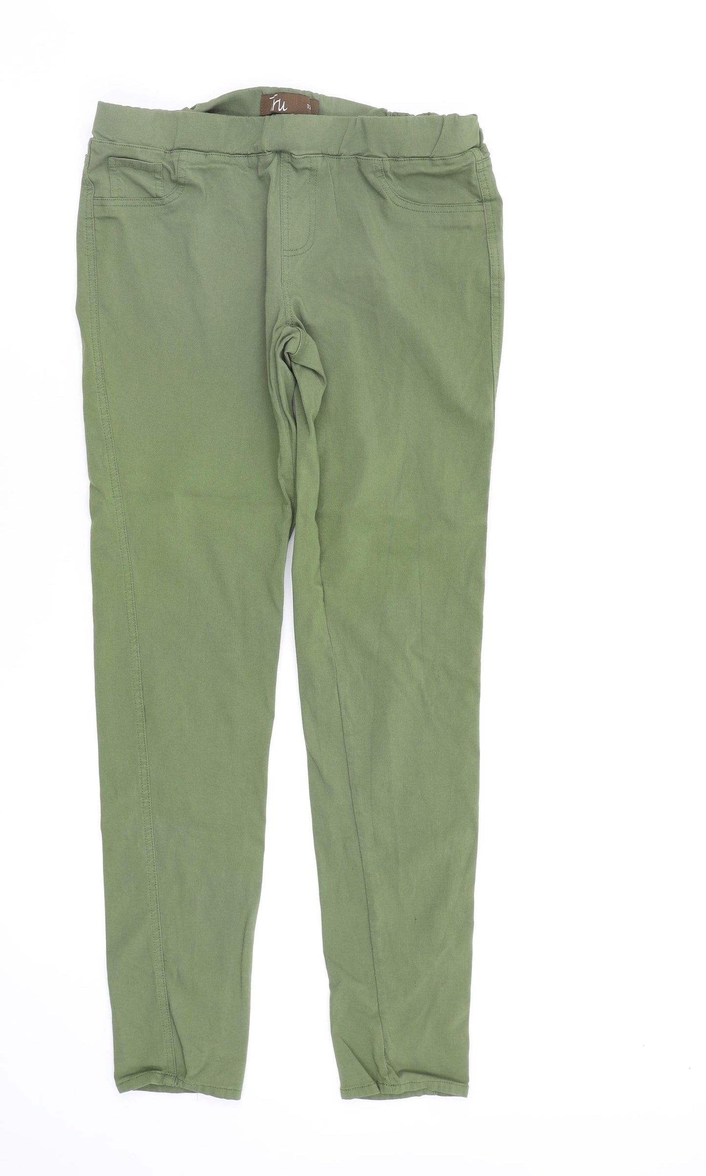 TRU Womens Green   Jegging Trousers Size 12 L31 in - Stretch waistband