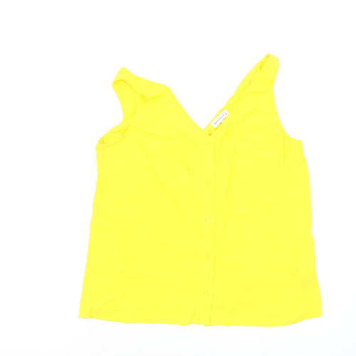 Warehouse Womens Yellow   Basic Blouse Size 12