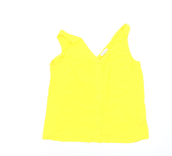 Warehouse Womens Yellow   Basic Blouse Size 12