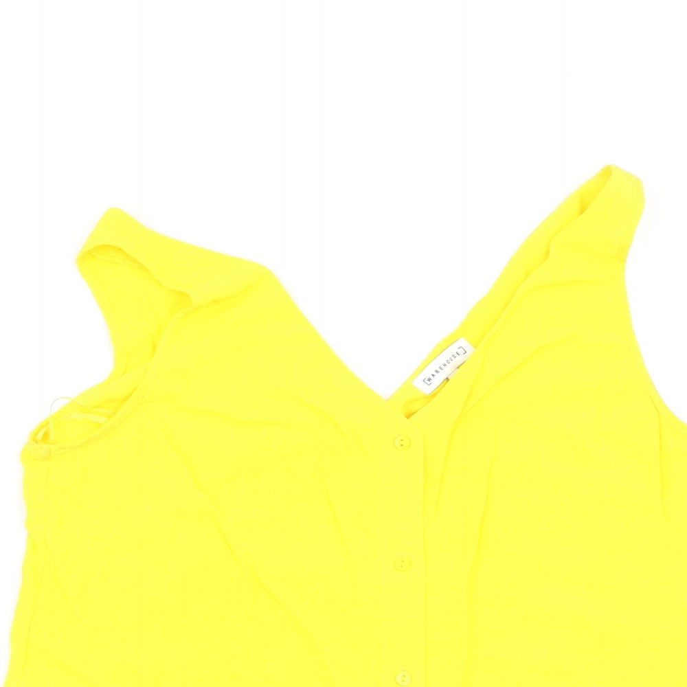 Warehouse Womens Yellow   Basic Blouse Size 12