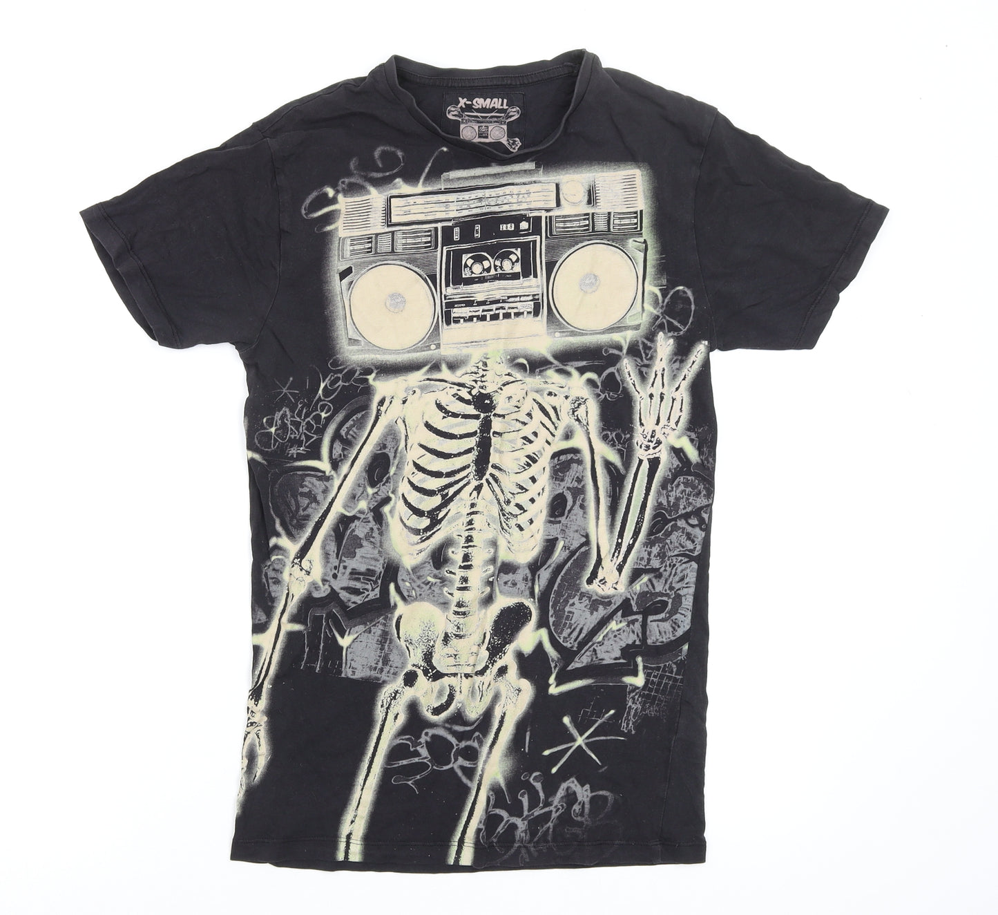 Cedar Wood State Mens Black Geometric   T-Shirt Size XS