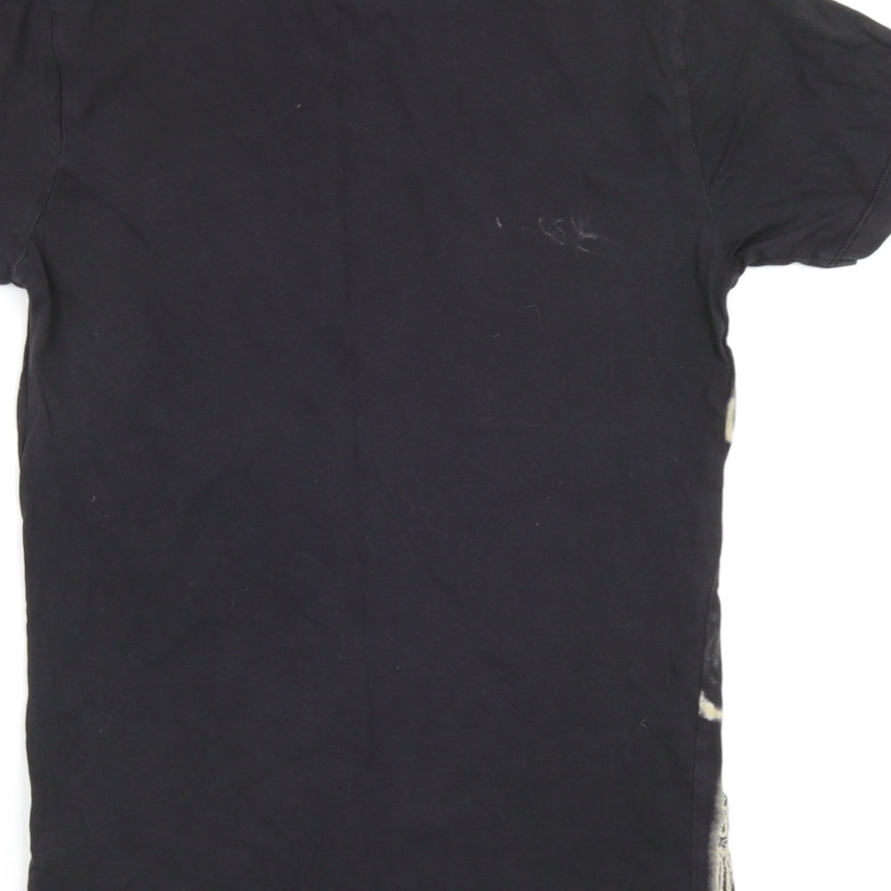 Cedar Wood State Mens Black Geometric   T-Shirt Size XS