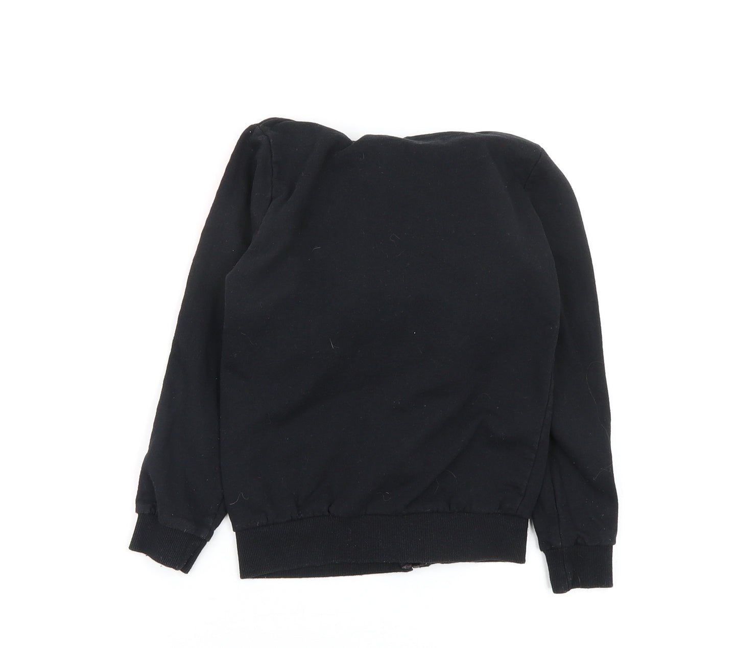 pep and co Girls Black   Full Zip Jumper Size 6-7 Years