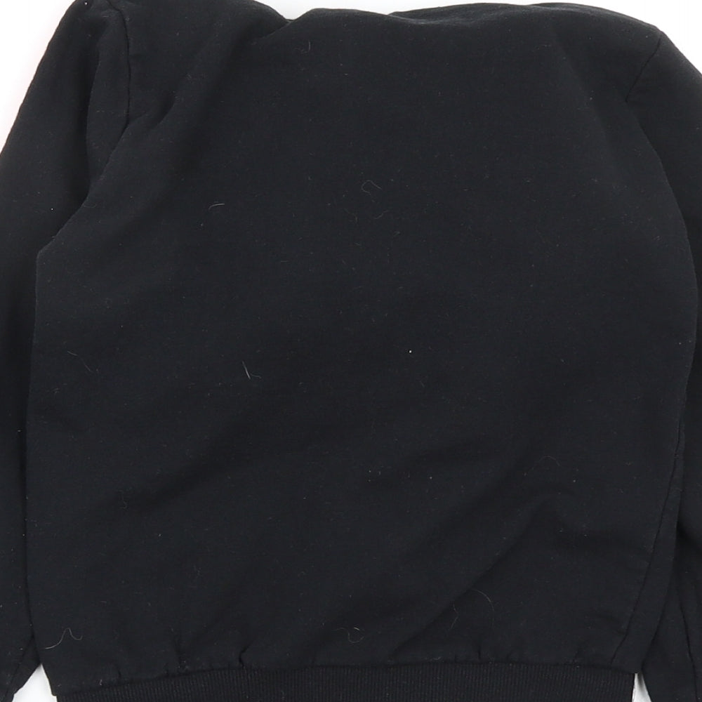 pep and co Girls Black   Full Zip Jumper Size 6-7 Years