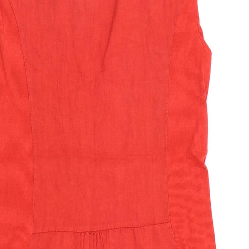 Preworn Womens Red Geometric  A-Line  Size L