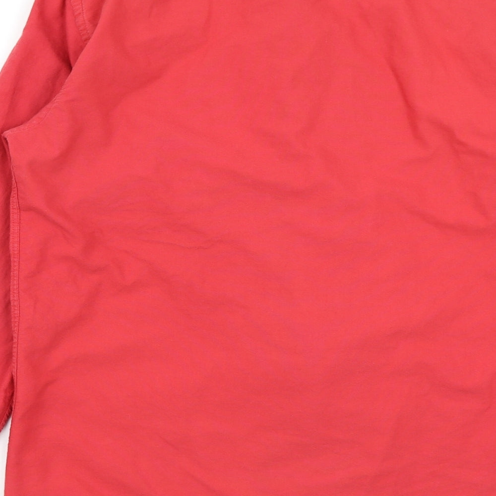 Zara Mens Red    Button-Up Size L