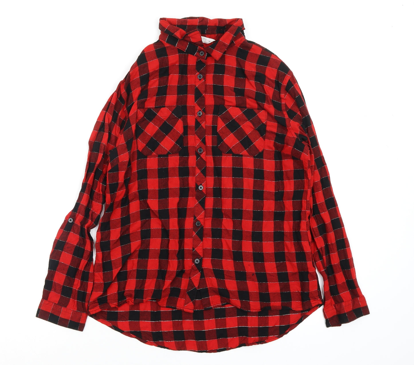 Candy Couture Girls Multicoloured Check  Basic Button-Up Size 14 Years