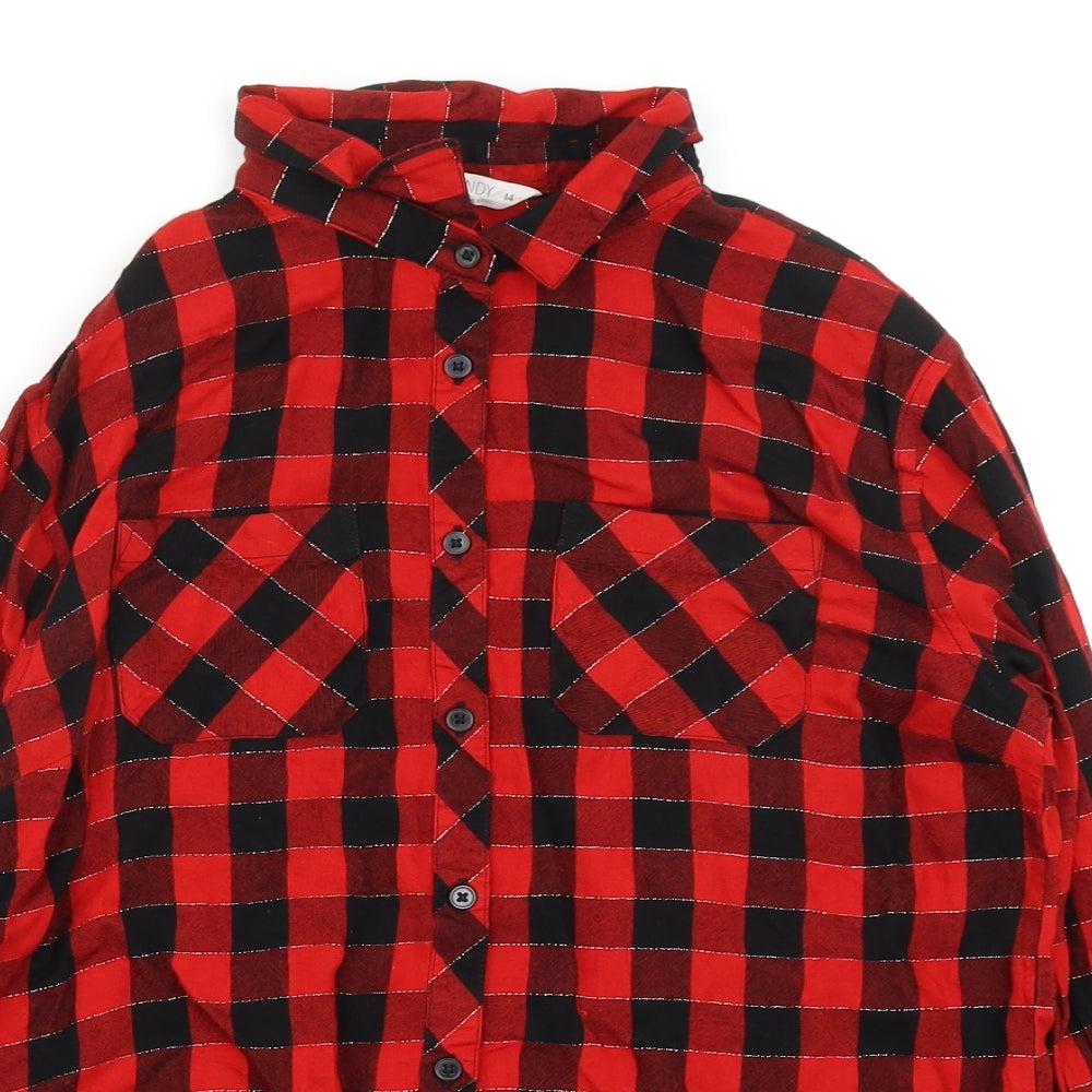 Candy Couture Girls Multicoloured Check  Basic Button-Up Size 14 Years
