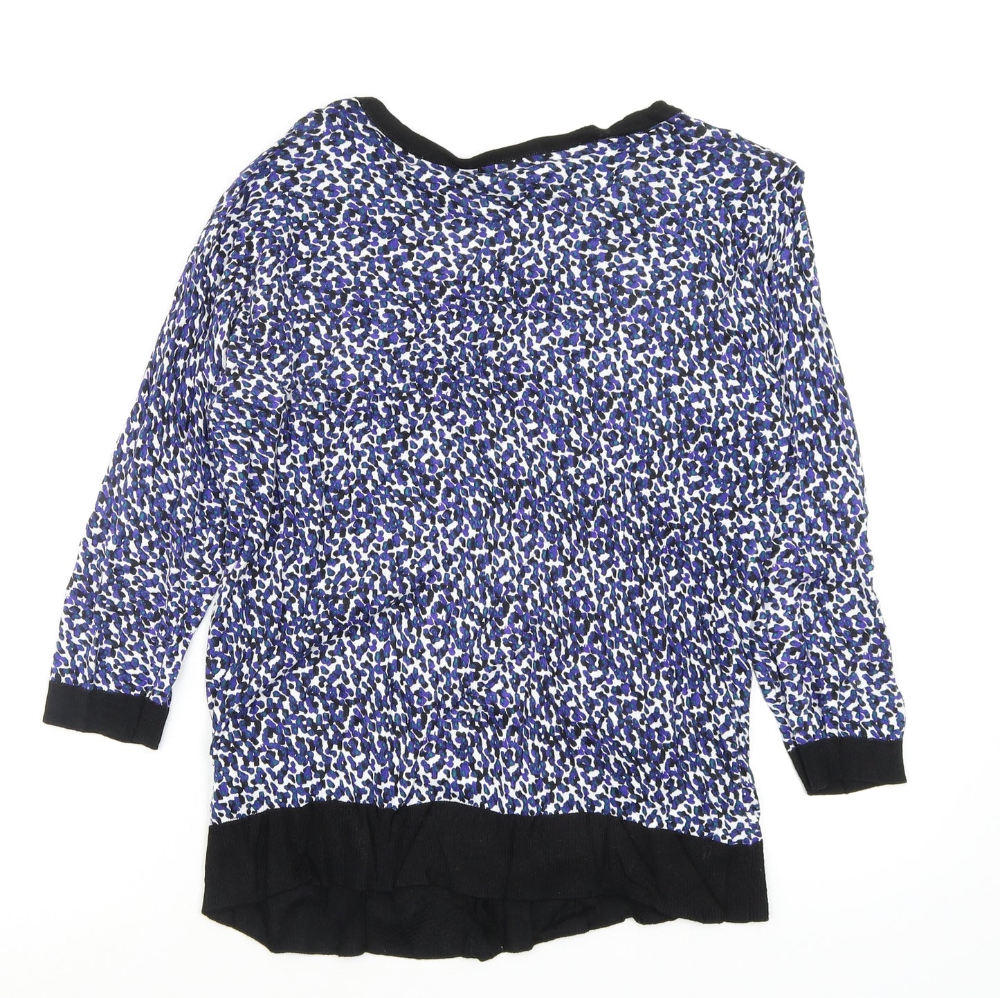 H&M Womens Multicoloured Geometric  Cardigan Jumper Size 14