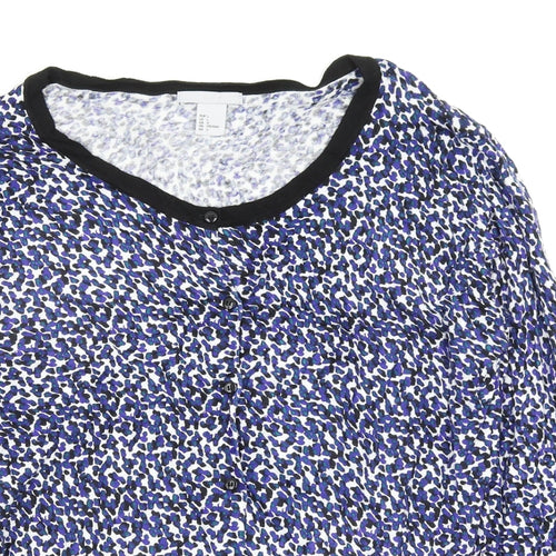 H&M Womens Multicoloured Geometric  Cardigan Jumper Size 14