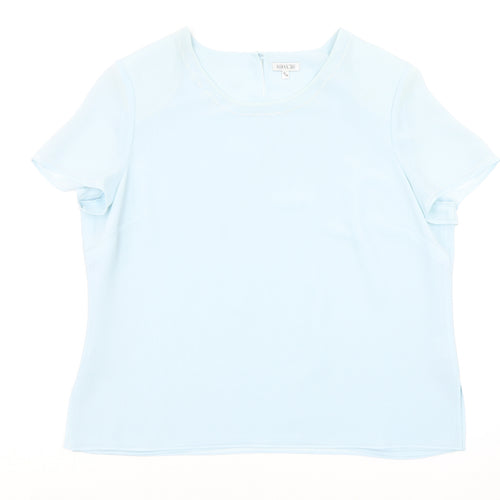 Gold Womens Blue   Basic Blouse Size 18