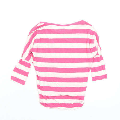 F&F Girls Multicoloured Striped  Basic T-Shirt Size 5-6 Years