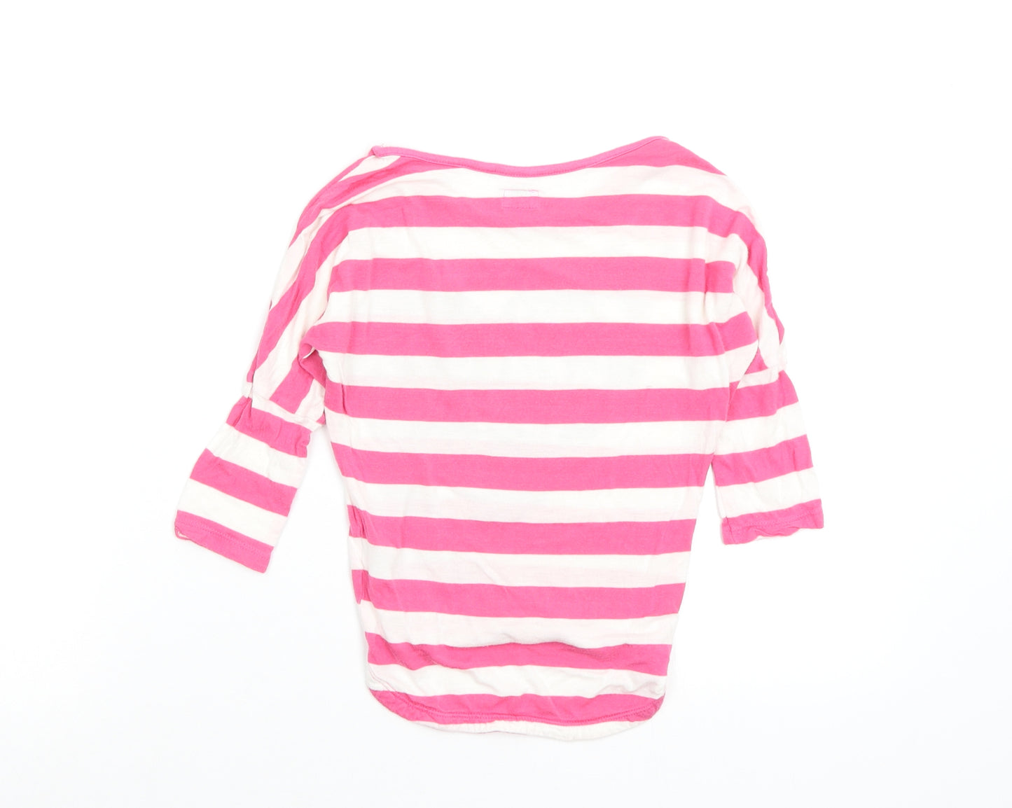 F&F Girls Multicoloured Striped  Basic T-Shirt Size 5-6 Years
