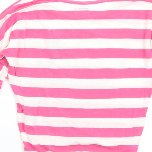F&F Girls Multicoloured Striped  Basic T-Shirt Size 5-6 Years