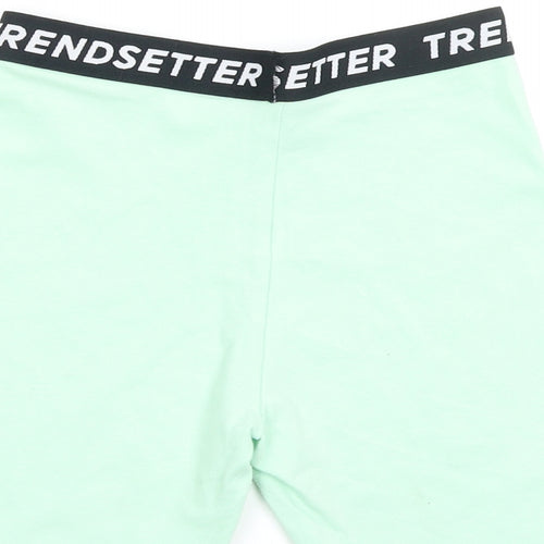 Asda George Girls Green   Sweat Shorts Size 11-12 Years